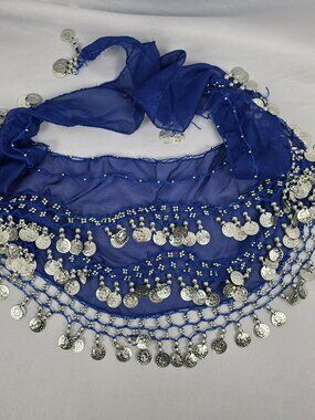 Blue Belly Dancing Skirt/Scarf